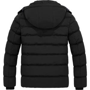 Chaqueta acolchada de burbujas con cuello levantado a la moda informal con logotipo personalizado para hombre, cortavientos de poliéster estampado para corredores - Product Image 2