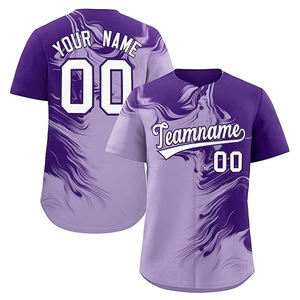 Camiseta de Béisbol Sublimada Personalizada para Hombre y Mujer, Moda, Media Manga, Cuello en V, Ropa de Softbol, 100% Poliéster, Secado Rápido, Transpirable - Product Image 1