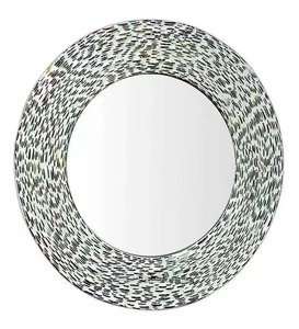 Espejo de pared pequeño de Metal Vintage moderno hecho a mano creativo antiguo montado en la pared para baño hogar Hotel Decoración - Product Image 4