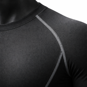 Camiseta de compresión para hombre, ropa deportiva de secado rápido para gimnasio, camiseta ajustada para correr, camiseta transpirable para entrenamiento físico - Product Image 5