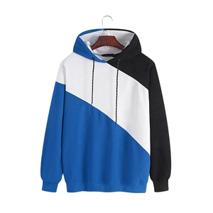 Sudadera Casual para Hombre, 100% Algodón, Felpa Suave de Lujo, Bloques de Color, Corte Regular, Ropa Urbana Ligera para Invierno - Product Image 5