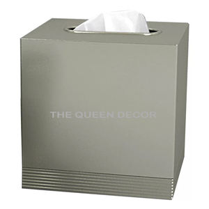 Caja de pañuelos de metal chapado en oro de acero inoxidable cepillado, decorativa para mesa de comedor, para hostelería, hogares, hoteles, restaurantes, decoración Queen - Product Image 3