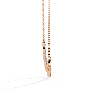 Collier en or 18 carats avec diamant cultivé en laboratoire pour femmes, magnifique accessoire de bijouterie - Product Image 5