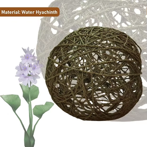 Lampe à suspension en forme de globe en jacinthe naturelle pour le salon, la salle à manger, l'îlot de cuisine et la chambre à coucher. - Product Image 2