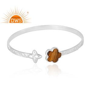 Pulsera de piedras preciosas de ojo de tigre amarillo Natural de Plata de Ley 925 más vendida, joyería personalizada para mujer, regalo para ella - Product Image 1