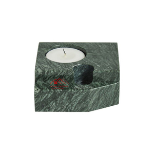 เชิงเทียนหินอ่อนสีเขียวธรรมชาติอุปกรณ์ตกแต่งบ้าน - Product Image 1