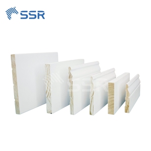 SSR Interior Baseboard Moulding Skirting <b>Board</b> MDF Pine Wood Primed <b>Board</b> Gesso Coating Paintable Waterproof <b>for</b> <b>Wall</b> Decoration - Product Image 2