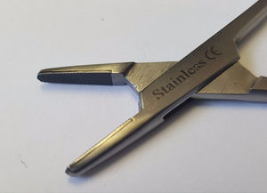 Nuevo portaagujas médico de acero inoxidable de 12cm, Instrumentos dentales manuales con insertos de carburo de tungsteno, tarifa al por mayor OEM - Product Image 3