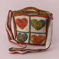 Bolso de Mano para Mujer, Otoño Invierno, Hecho a Mano con Hilo, Mochila de Ganchillo, Tejido de Lana, Maillard, Bolso Cruzado de Doble Asa