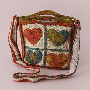 Autumn Winter <b>Ladies</b> Tote Hand-made Yarn <b>Backpack</b> Crochet Knitted Wool Maillard Double Shoulder Crossbody Bag Hand-made Yarn - Product Image 6