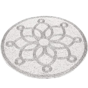 Nouvelle arrivée de forme ronde avec fleur en verre napperon design ustensiles de cuisine produit table à manger tapis décoratif mariage et fêtes - Product Image 1