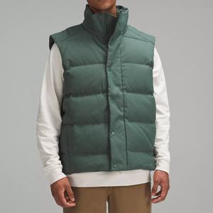 Fabricant direct personnalisé col rond hommes respirant décontracté hiver doudoune automne bouton coupe-vent sans manches bulle gilet - Product Image 1
