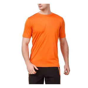 Camiseta Premium para hombre 100% algodón liso de manga corta transpirable cómoda Camiseta de cuello redondo para deportes y uso diario informal - Product Image 1