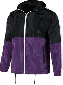 Chaquetas cortavientos informales de Otoño de talla grande para hombre con logotipo personalizado, sudaderas con capucha ligeras y transpirables con cremallera a prueba de viento, lona estándar - Product Image 2