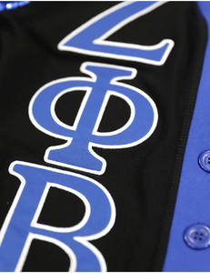 Zeta Phi Beta Cardigan à paillettes noires avec manches bleues Logo brodé Est 1920 Premium Sorority Apparel Custom Greekwear - Product Image 6