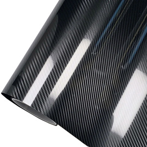 Película de envoltura de vinilo de fibra de carbono brillante <span class=keywords><strong>3D</strong></span> 4D 5D, Pegatina autoadhesiva para coche PET de alto brillo - Product Image 1