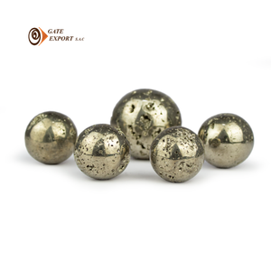 Sphère de pyrite péruvienne polie 2023 / 100% péruvienne / Relaxation / Bonheur / Décoration / Holistique / Pyrite andine / Travail artisanal - Product Image 4
