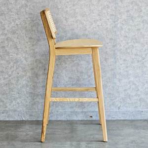 Contemporary Scandinavian GBSK014 Wooden Bar <b>Stool</b> Mesh <b>Back</b> Solid Wood Steel Construction for Farmhouse Kitchen Dining Room - Product Image 6