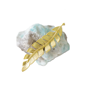 จี้ทองเหลืองทำด้วยมือหรูหราจี้ใบทองเหลืองดีไซน์เนอร์งานฝีมือขายดีสร้อยคอจี้ - Product Image 3