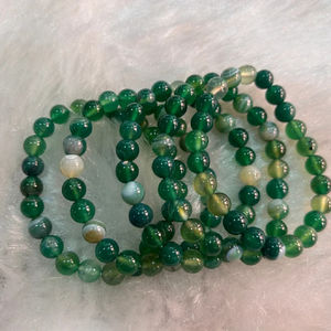 8mm <b>Beaded</b> <b>Bracelets</b> for Women and <b>Men</b> Green Agate Gemstone Bedded <b>Bracelet</b> for Gifts - Product Image 3