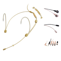 Headphone mikrofon dengan mikrofon berkabel, mikrofon bando berkabel logam