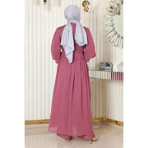 MSW19190-3 Ensemble décontracté d'été en mousseline florale avec logo, tailles XXL, longueurs longues et mi-longues, tissé au-dessus du genou - Product Image 4