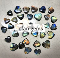 2025 Cabochon de Labradorite multicolore pierres en vrac en forme de coeur en gros pour la fabrication de bijoux jaipur vendeur en vrac pierres précieuses