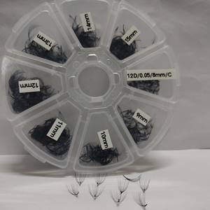 Nhu Y Eyelash NY12D Ventilador de volumen hecho a mano Extensiones de pestañas 12D B C CC D L M Curl Mix Longitud Sintético VN Lash Tray para la belleza - Product Image 1