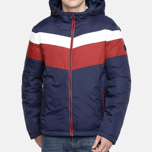 Veste matelassée à fermeture éclair personnalisée en gros pour hommes avec logo sur mesure, imperméable, respirante, pour l'hiver, avec poches - Product Image 1