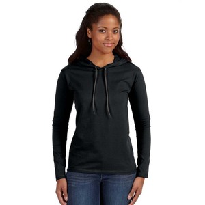 T-shirts à capuche coupe-vent en molleton 100 % fibre de bambou ultra-doux et respirants pour femmes avec logo personnalisé - Product Image 6