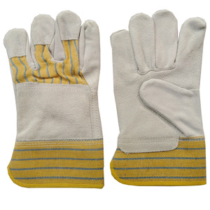 Guantes de construcción de cuero partido De Vaca canadiense, gran oferta, soldador de seguridad, proveedor - Product Image 2