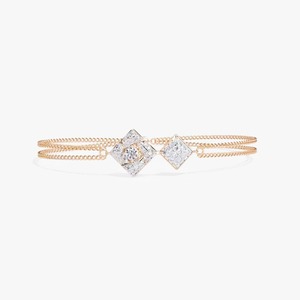 Trendy Classy Style Moissanite Diamond <b>Bracelet</b> in 10k to 14k Solid Gold Four Prong Customizable Sizes - Product Image 1