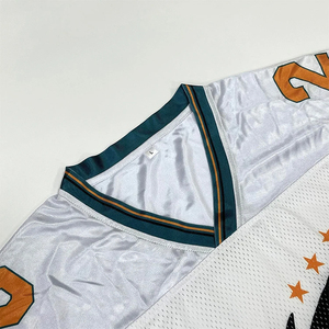 Vêtements de sport en jersey respirant à col en V, coupe ample et courte, personnalisés en gros, pour le football américain, le basketball, streetwear, grandes tailles, sublimation - Product Image 5