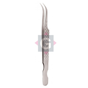 Pinzas para extensiones de pestañas con estampado diamante estilo S diseño personalizado de acero inoxidable - Product Image 5