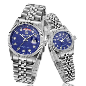 นาฬิกาข้อมือแฟชั่นผู้หญิง รุ่นใหม่ สีสันสดใส ตัวเรือนเหล็ก พร้อมฟังก์ชั่นเรืองแสง ปฏิทิน กันน้ำ ดีไซน์โดดเด่น ไม่เหมือนใคร ของขวัญสุดสร้างสรรค์ นาฬิกาควอตซ์สำหรับคู่รัก - Product Image 2