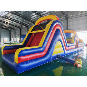 Venta al por Mayor de Pista de Obstáculos Inflable Comercial de 36 Pies con Tobogán y Pared de Escalada de PVC para Entrenamiento de Niños y Adultos - Product Image 2