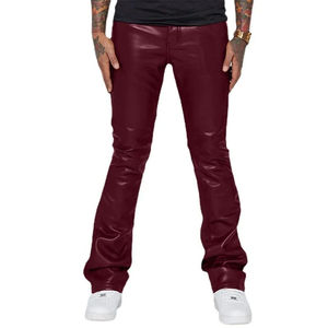 Pantalons décontractés New Home High Street pour hommes, petits pantalons en imitation cuir élastiques légers pour hommes - Product Image 1
