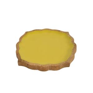 Plateaux de service en bois jaune de haute qualité, faits à la main avec des décorations Meena, ustensiles de cuisine idéaux, plateaux de service en vente - Product Image 1