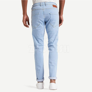 Jean décontracté en denim coupe droite mi-haute pour homme grande taille, confortable et respirant, motif uni, idéal printemps-été-automne – Meilleures ventes - Product Image 2