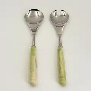 Ensemble de 2 pinces à griller en acier inoxydable (cuillère et fourchette) pour hôtels et restaurants - Product Image 4