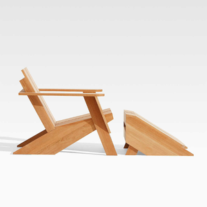 Chaise longue d'extérieur de style minimaliste en teck avec un cadre en bois de la meilleure qualité pour les meubles de jardin - Product Image 3