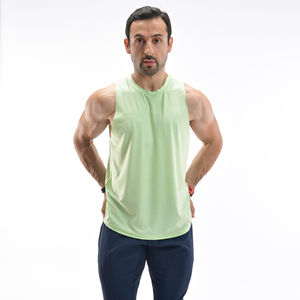 Customized Men Oversized Streetwear Acid <b>Washed</b> Rhinestone Tank Top Summer Wear Breathable Quick Drying Unisex Wear Tank Top - Product Image 4