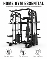 Equipo de Gimnasio Multifuncional con Estructura de Pórtico: Máquina Smith para el Hogar, Marco para Sentadillas y Prensa Horizontal, Equipo Comercial