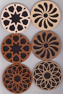 Posavasos personalizado moderno respetuoso con el medio ambiente 3,75 sublimación Hardboard Mdf Squarestone con posavasos trasero de corcho - Product Image 3