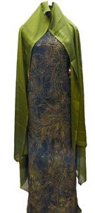 Conjunto de 3 Piezas de Ropa Tradicional Somalí Dirac para Mujer, Ecológica y de Lujo, con Estampado Floral, Algodón, Spandex, Encaje y Cinta, Mangas Largas - Product Image 3