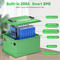 Batterie LiFePO4 OEM pour voiturette de golf 36V 105Ah, 6000 cycles, grande puissance, BMS intelligent 200A intégré, écran LCD, chargeur étanche