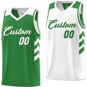 Vente en gros 2025 maillot de basket-ball réversible personnalisé unisexe design de maillot à col en V respirant à séchage rapide avec impression de mode - Product Image 2