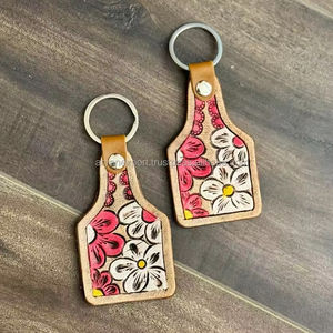 มือแกะสลัก Toled พวงกุญแจหนังน่ารักรูปร่างแปลกใหม่หนัง Key แหวนหนัง Toled อุปกรณ์เสริมพวงกุญแจน่ารักสําหรับ unisex - Product Image 4