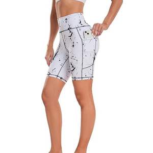 Shorts Deportivos de Cintura Alta para Mujer, Negros, Sólidos, Elásticos en 4 Direcciones, Transpirables, de Secado Rápido, con Efecto Levanta Glúteos, para Yoga y Entrenamiento - Product Image 6