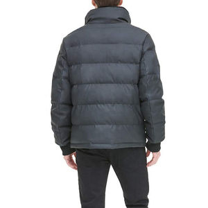 Chaqueta acolchada ligera de plumón para hombre de primera calidad 2025, ropa de invierno de lona de Color sólido con cuello levantado, chaquetas acolchadas de diseño fino - Product Image 4